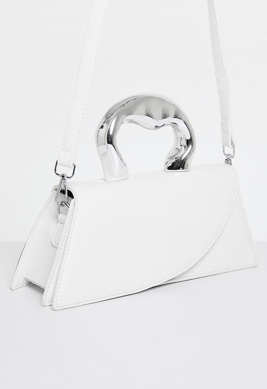 Superbalist - Metal handle crossbody bag - cream