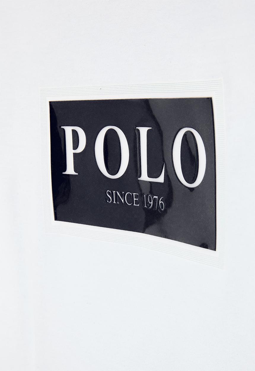 POLO - Boys carter printed ss tee - white