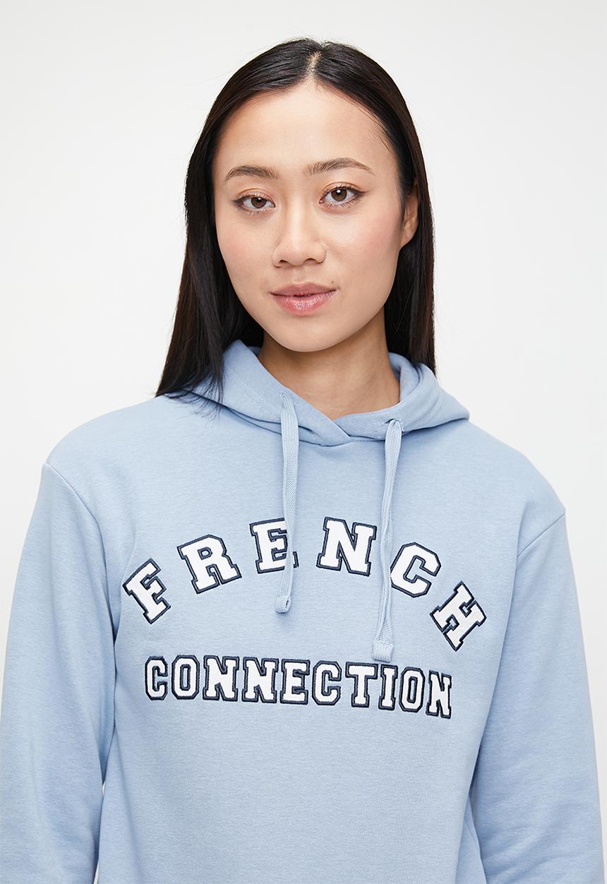 French Connection - Fc Collegiate  Hoodie   - Washedblue/Wht/Dknvy