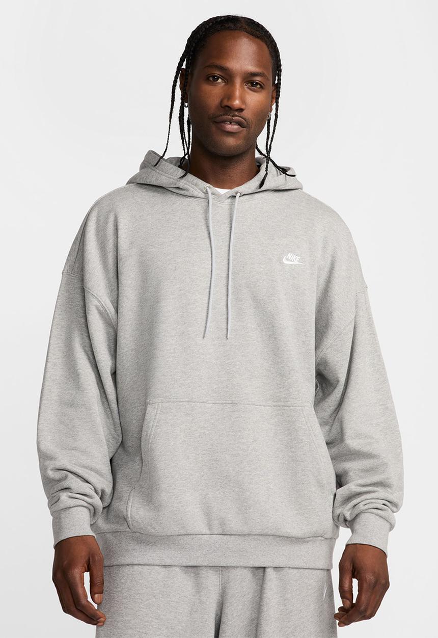 Nike - Club Fleece Oversized French Terry Pullover Hoodie - D Gr H/White