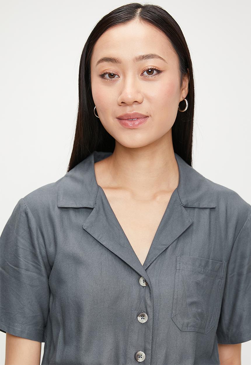 French Connection - Utility Pocket Jumpsuit  - Steel Blue