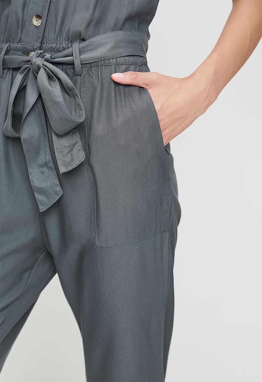 French Connection - Utility Pocket Jumpsuit  - Steel Blue
