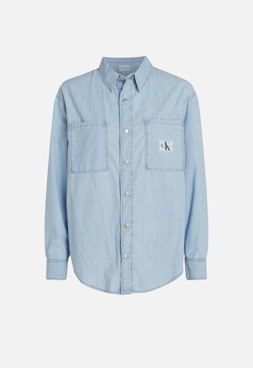 Calvin Klein - Oversized ls denim shirt - denim light
