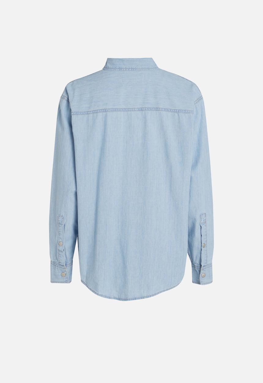 Calvin Klein - Oversized ls denim shirt - denim light