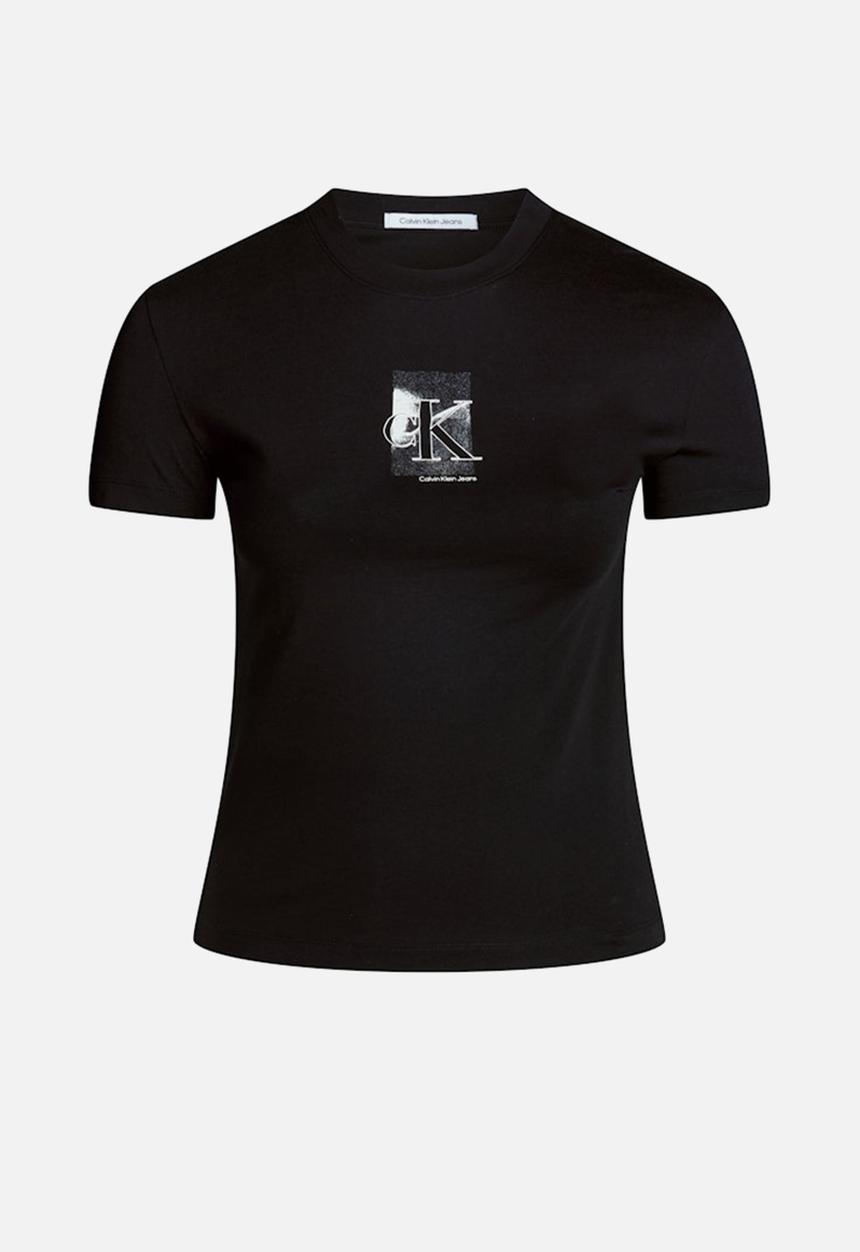 Calvin Klein - Plus diffused ck regular tee - ck black