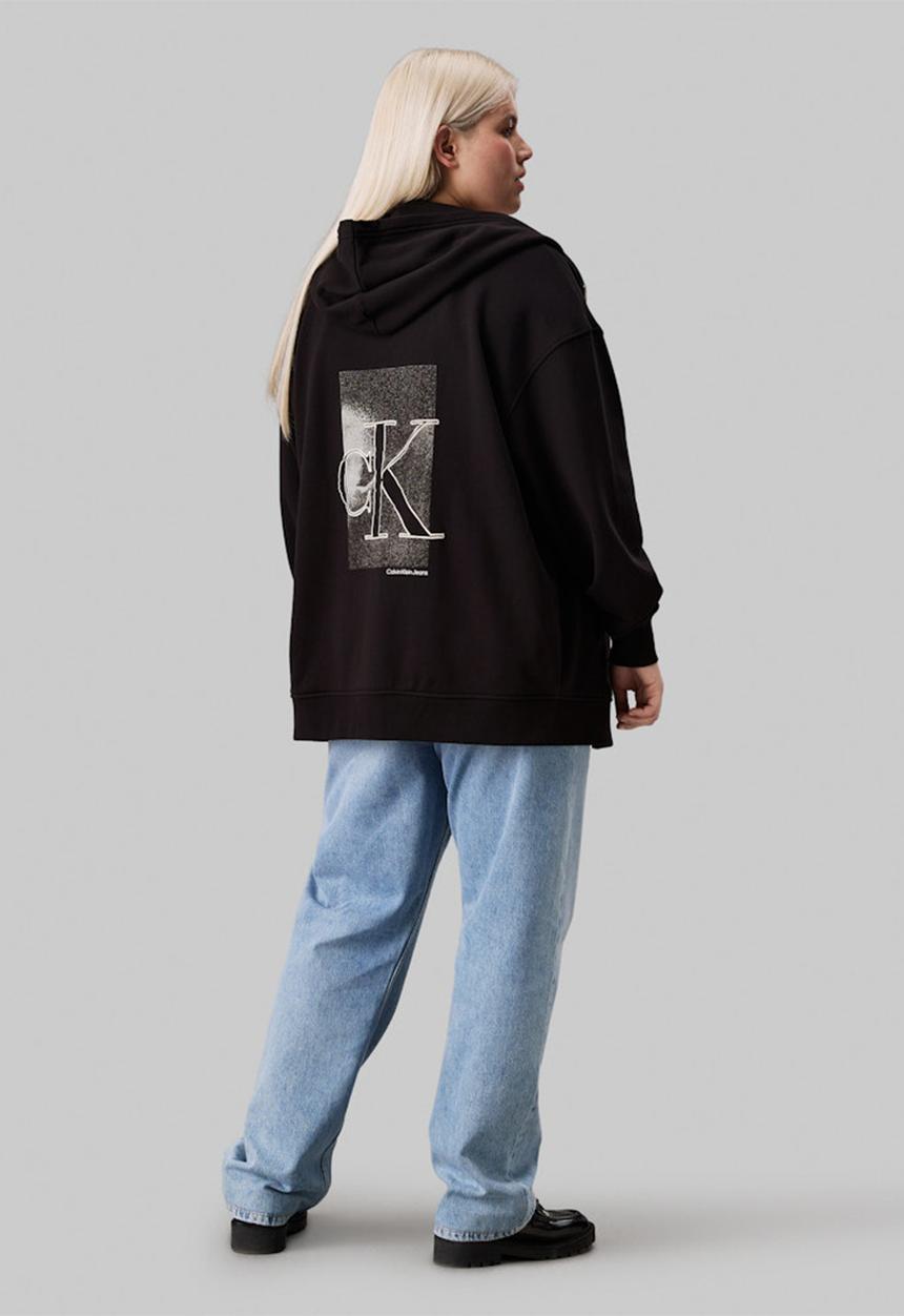 Calvin Klein - Plus diffused ck zip-through - ck black