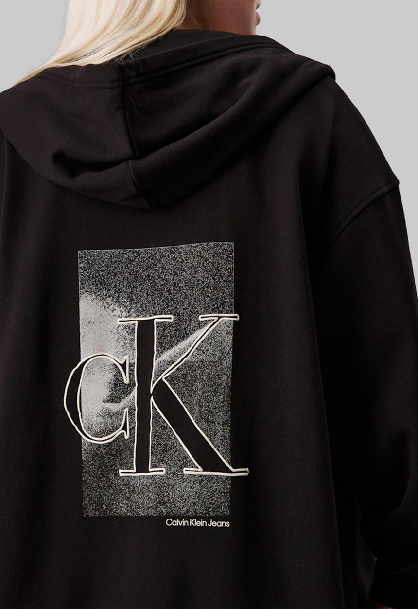 Calvin Klein - Plus diffused ck zip-through - ck black
