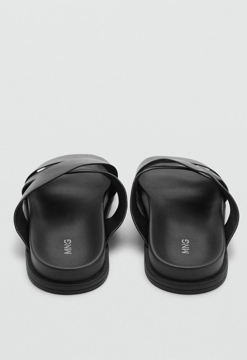 MANGO - Sandals Biopala - Black leather