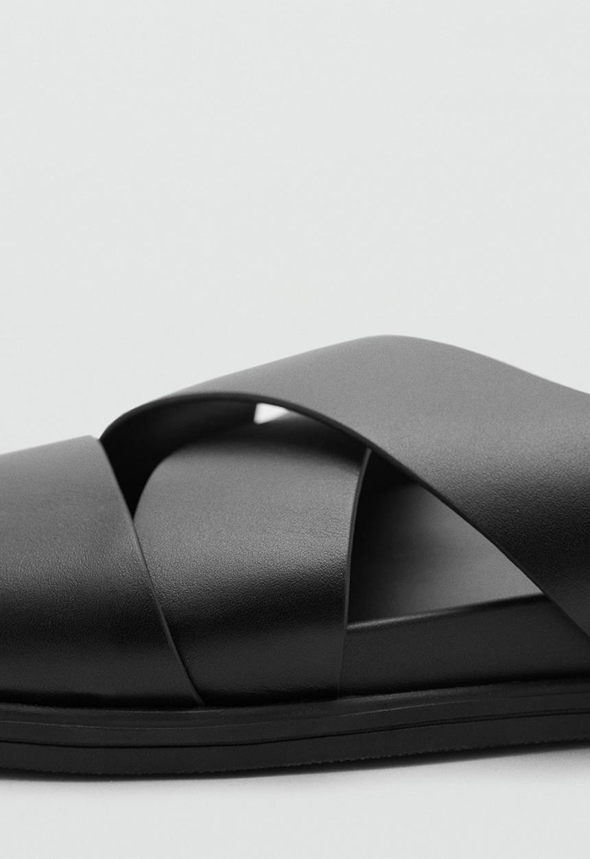 MANGO - Sandals Biopala - Black leather
