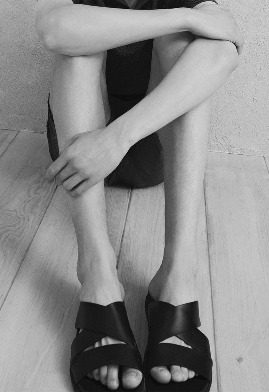 MANGO - Sandals Biopala - Black leather