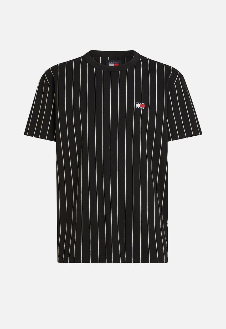 Tommy Hilfiger - Tjm reg vertical stripe tee ext - Black