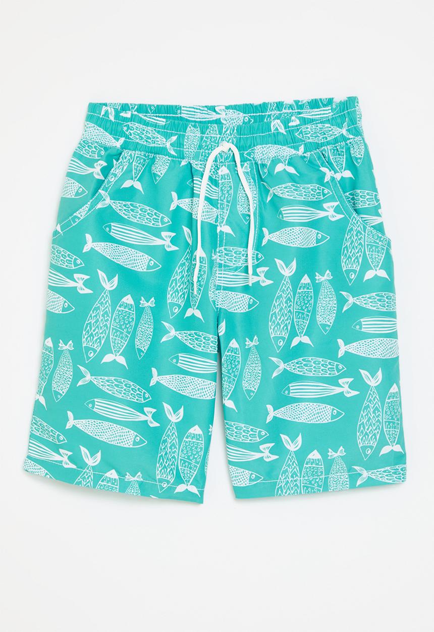 Pop Candy - Printed board shorts-light blue