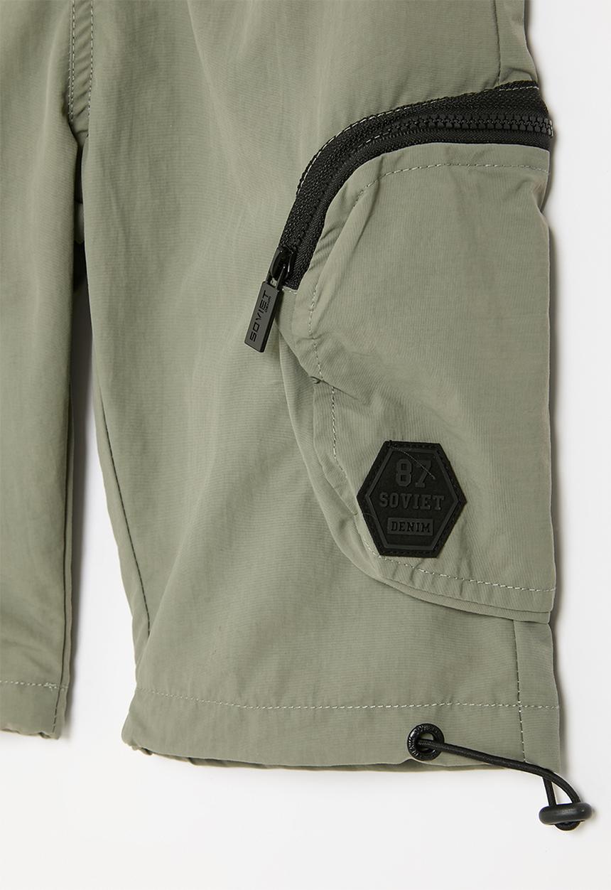 SOVIET - Boys nylon short - sage