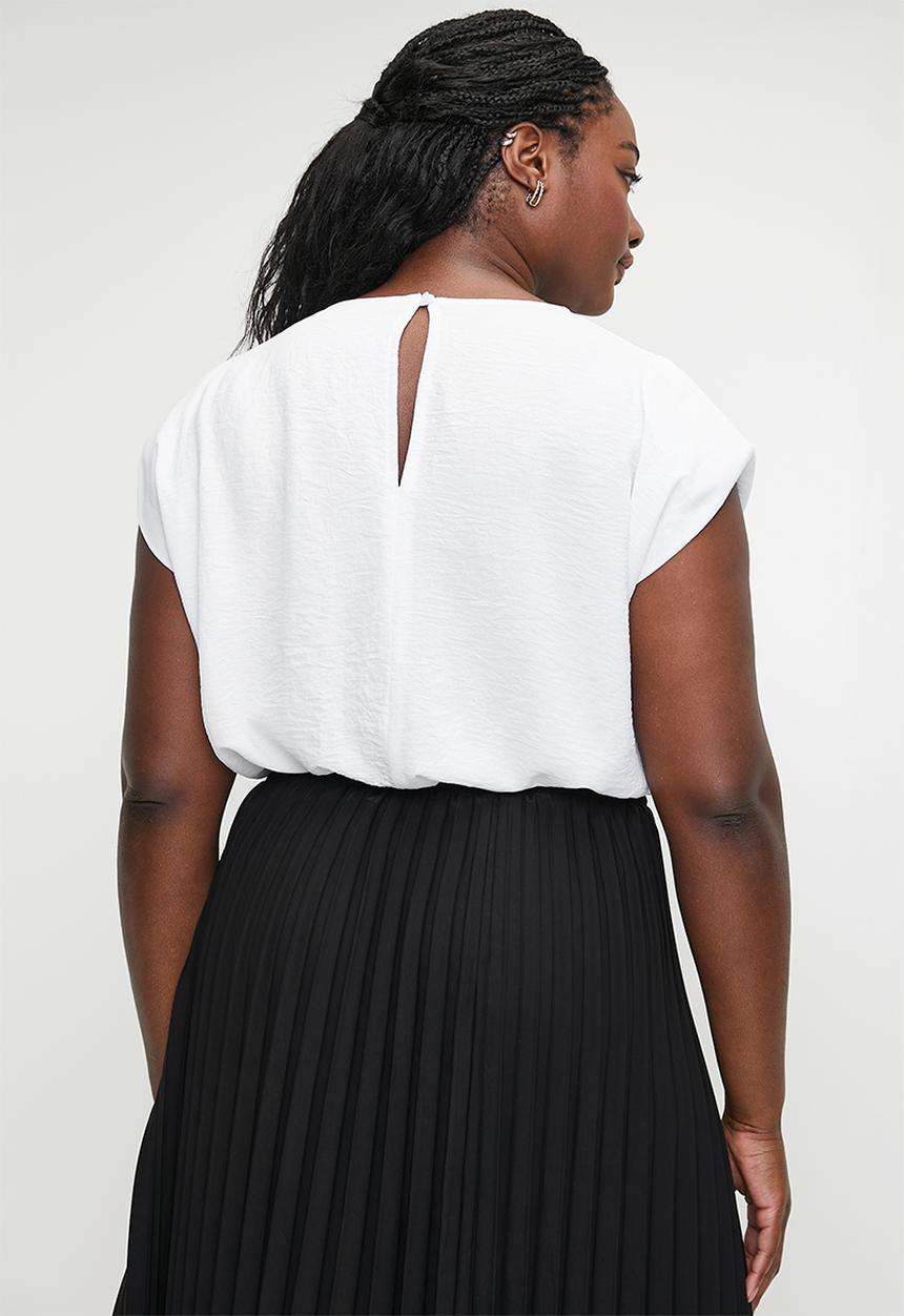 edit - Basic grown sleeve shell plus - white
