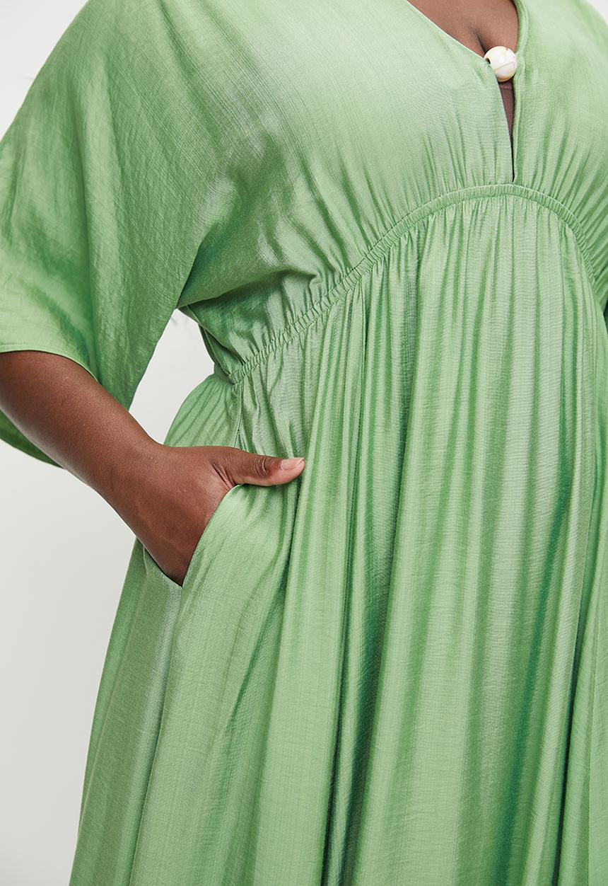 Me&B - Plus the bead kaftan dress - springgreen