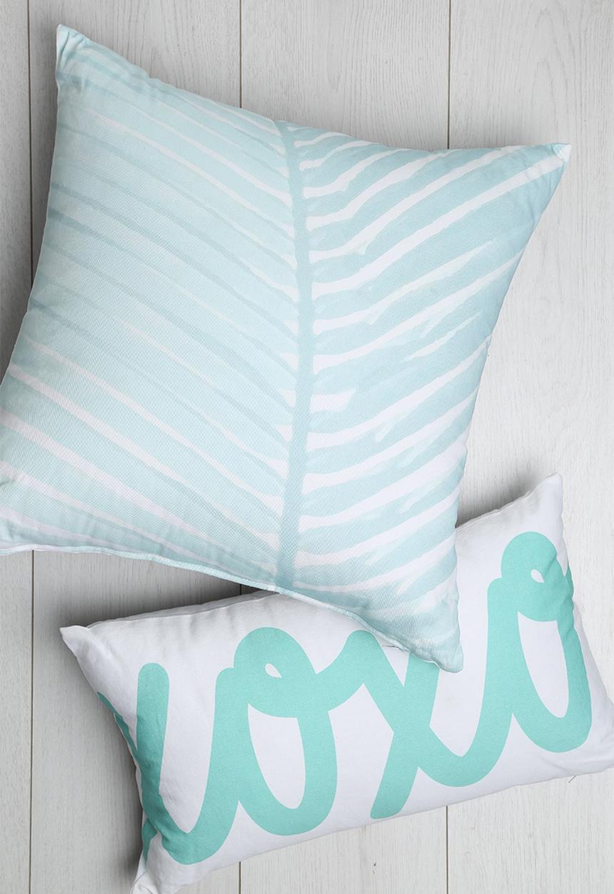 Sixth Floor - Misty leaf printed cushion