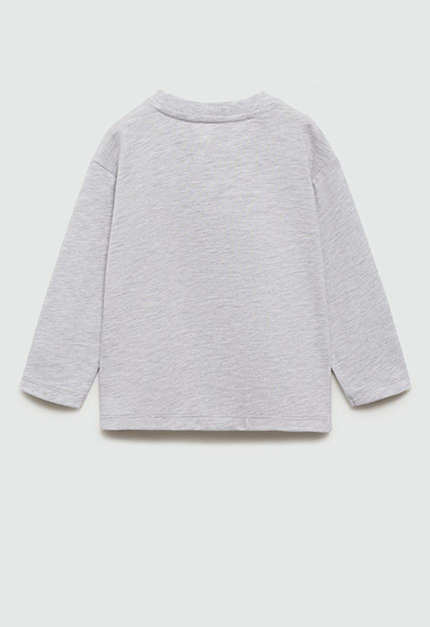 MANGO - T-shirt point - medium grey