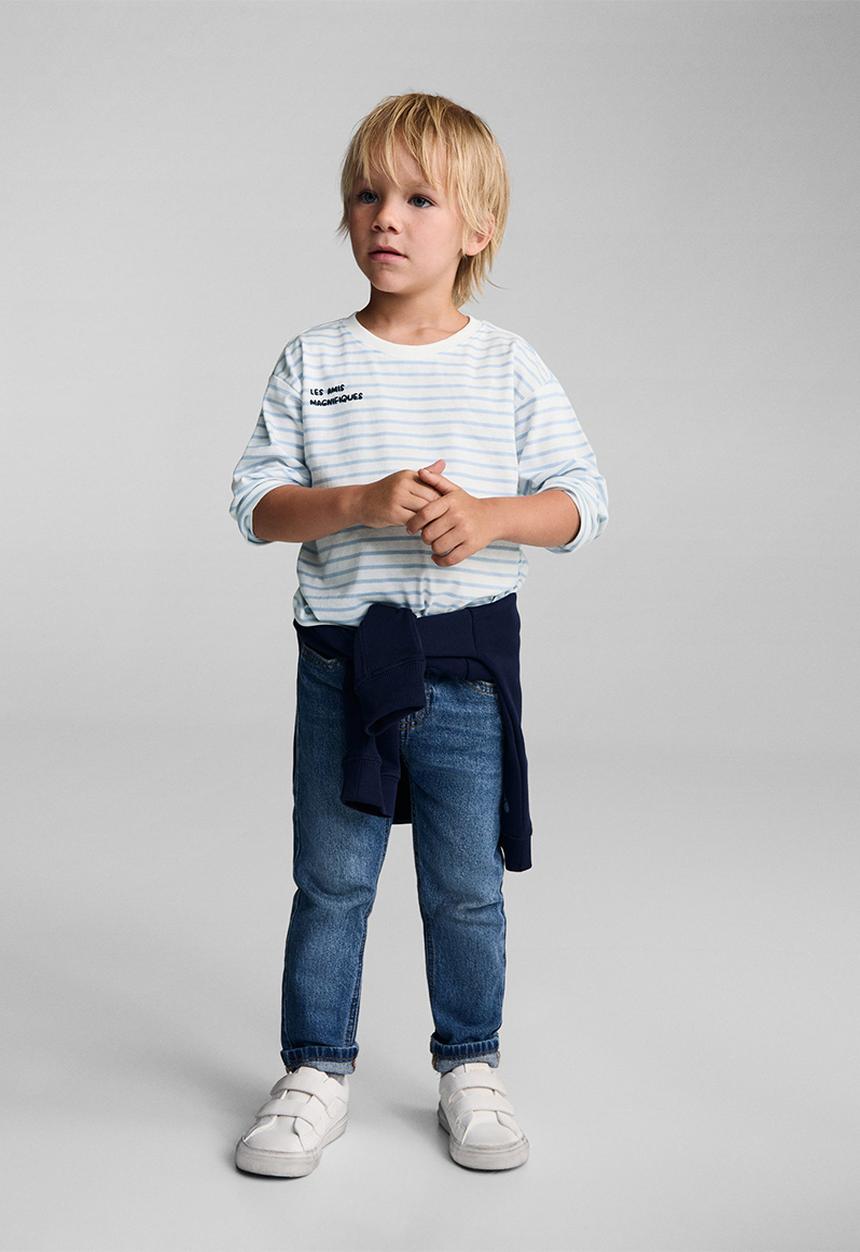 MANGO - T-shirt fromage - light/pastel blue