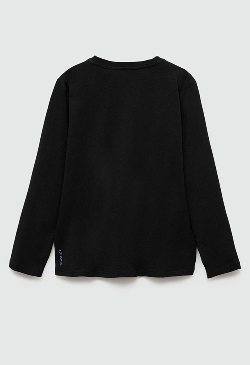MANGO - T-shirt basica7 - black