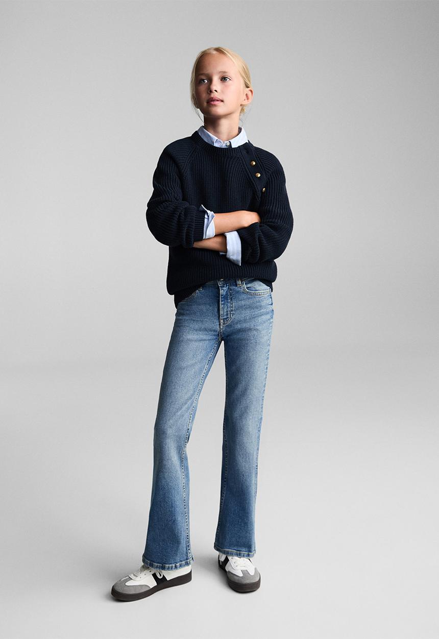 MANGO - Jeans flarexl - open blue