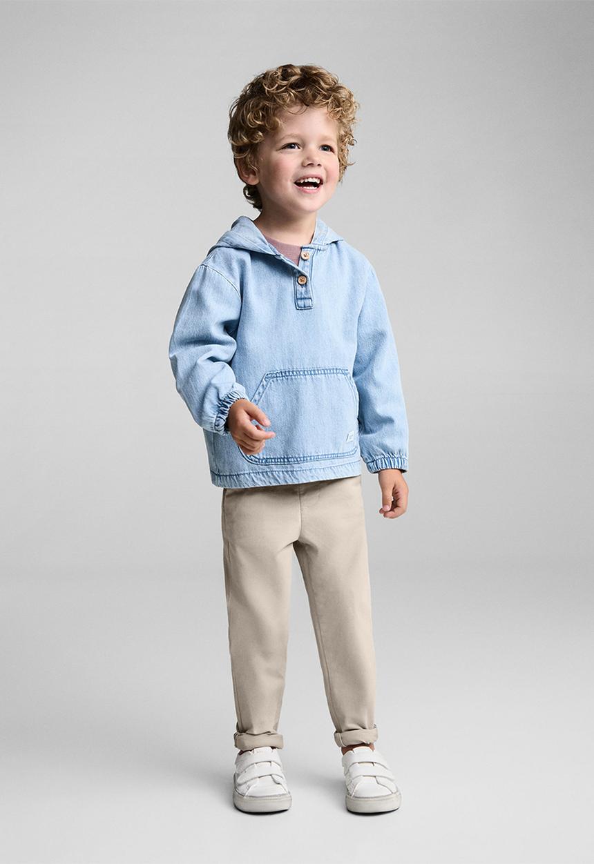 MANGO - Trousers chino7 - natural