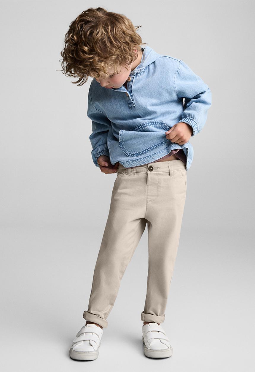 MANGO - Trousers chino7 - natural