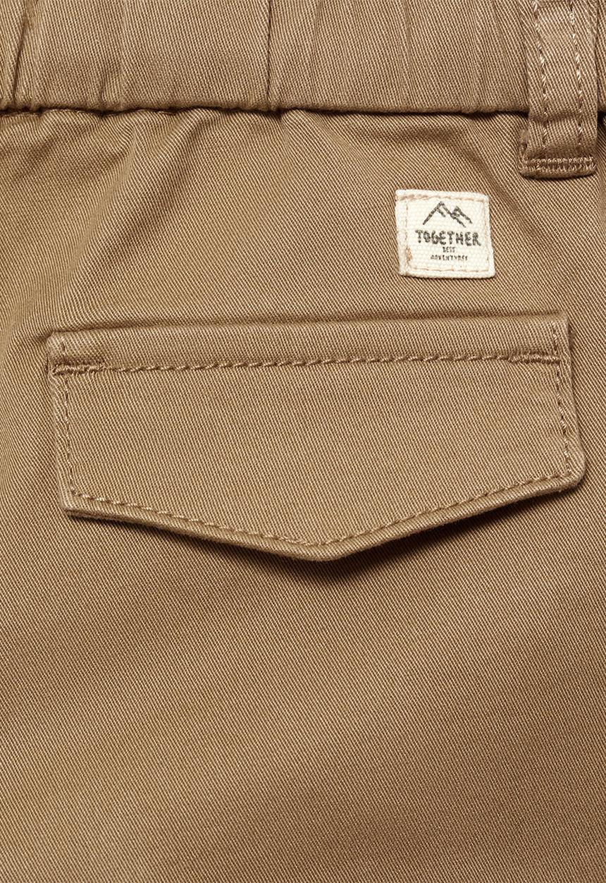 MANGO - Trousers drawcord - medium brown