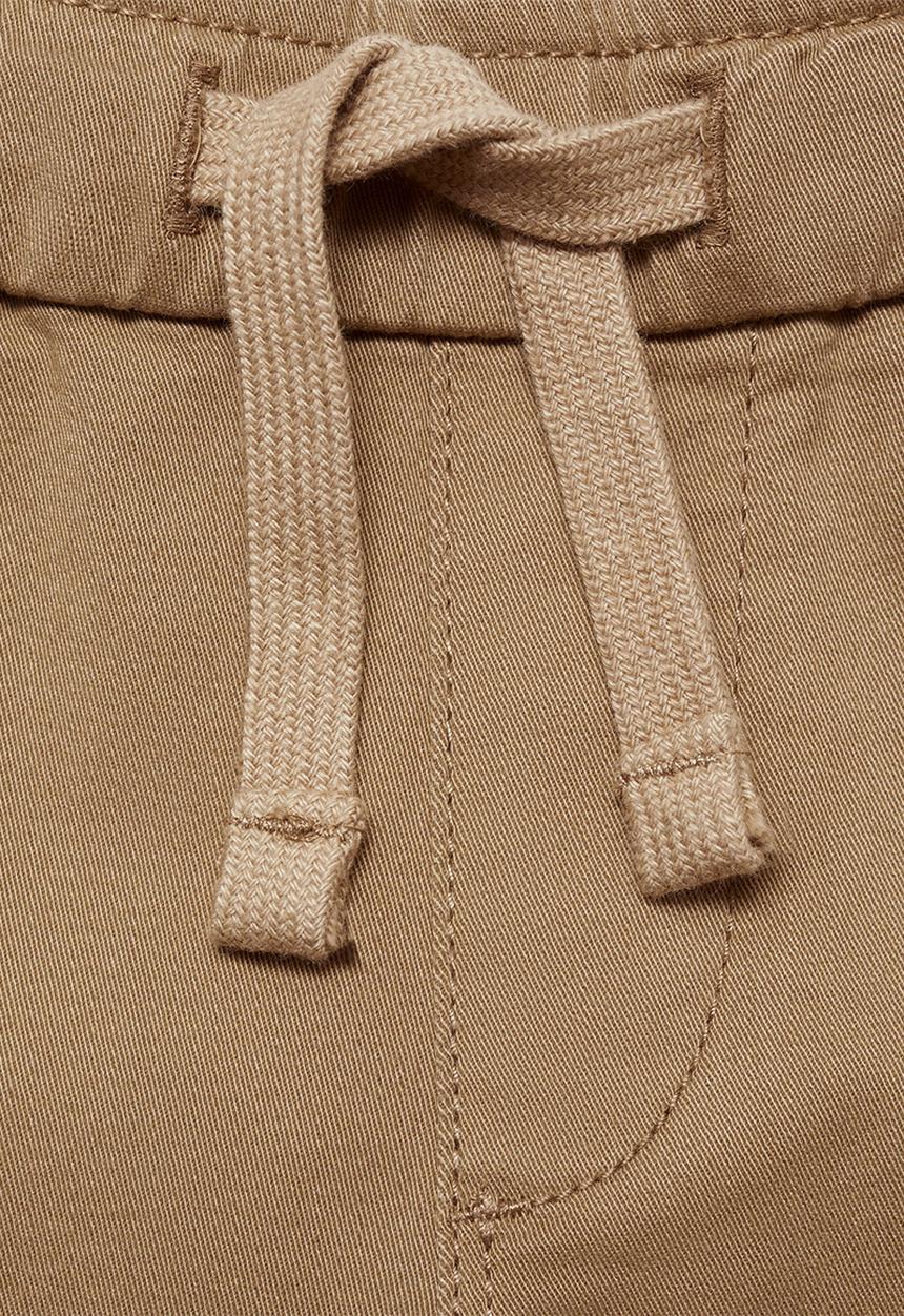 MANGO - Trousers drawcord - medium brown