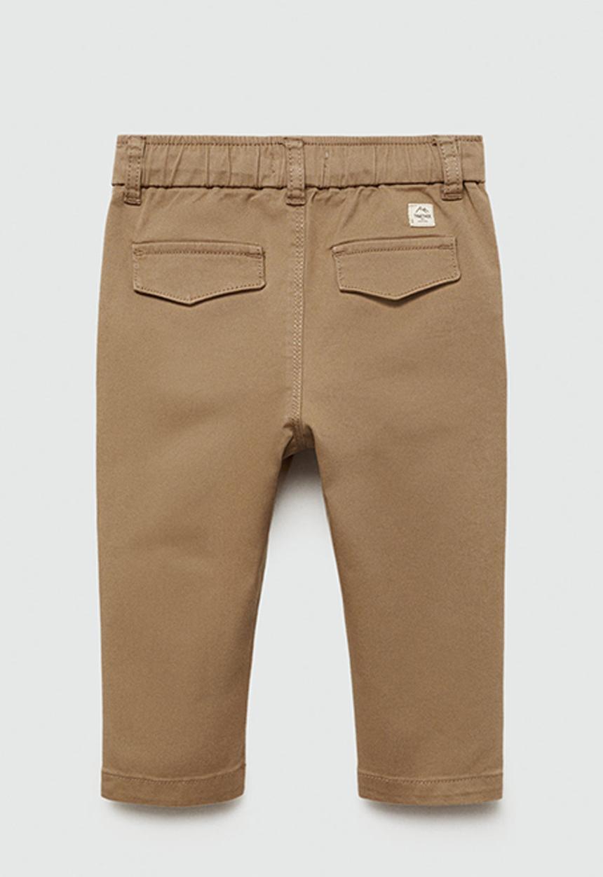 MANGO - Trousers drawcord - medium brown