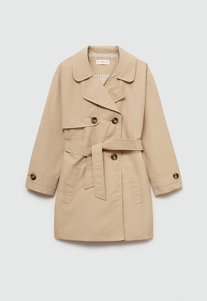 MANGO - Trench coat gina - light pastel gray