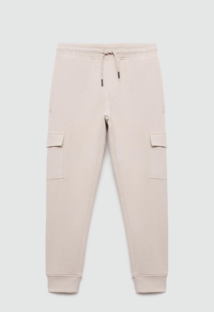 MANGO - Trousers cargo - light pastel brown