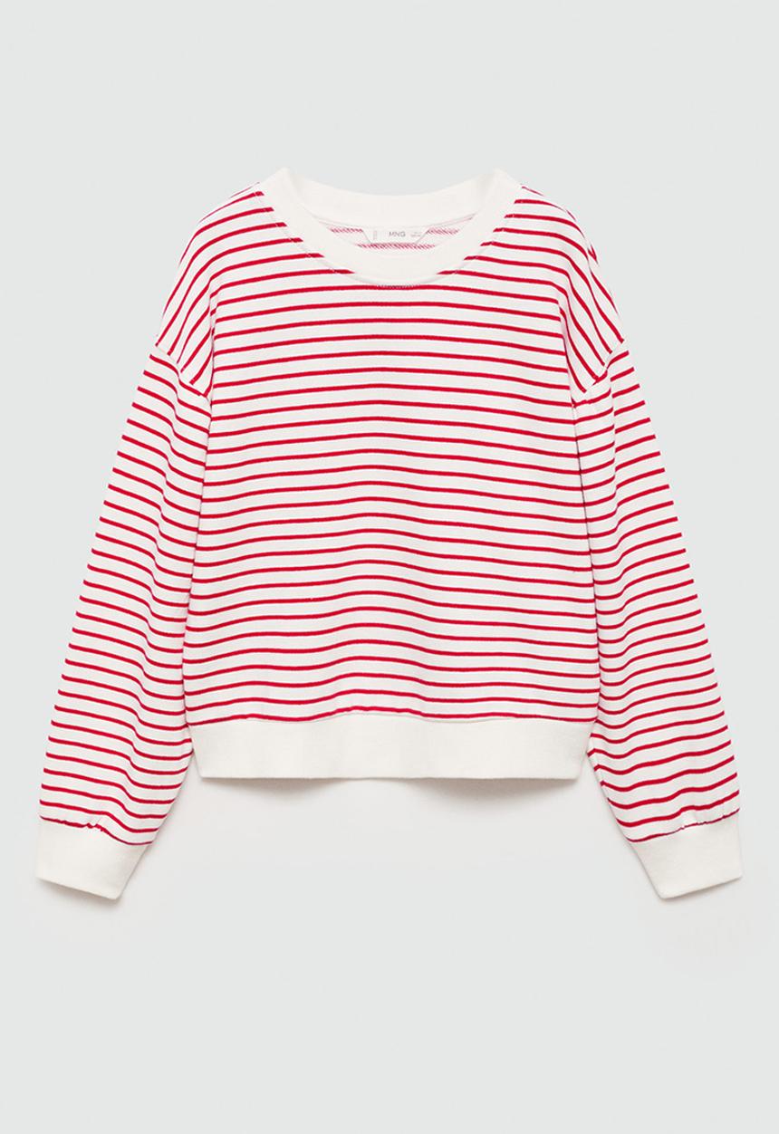MANGO - Sweatshirt rouge - natural