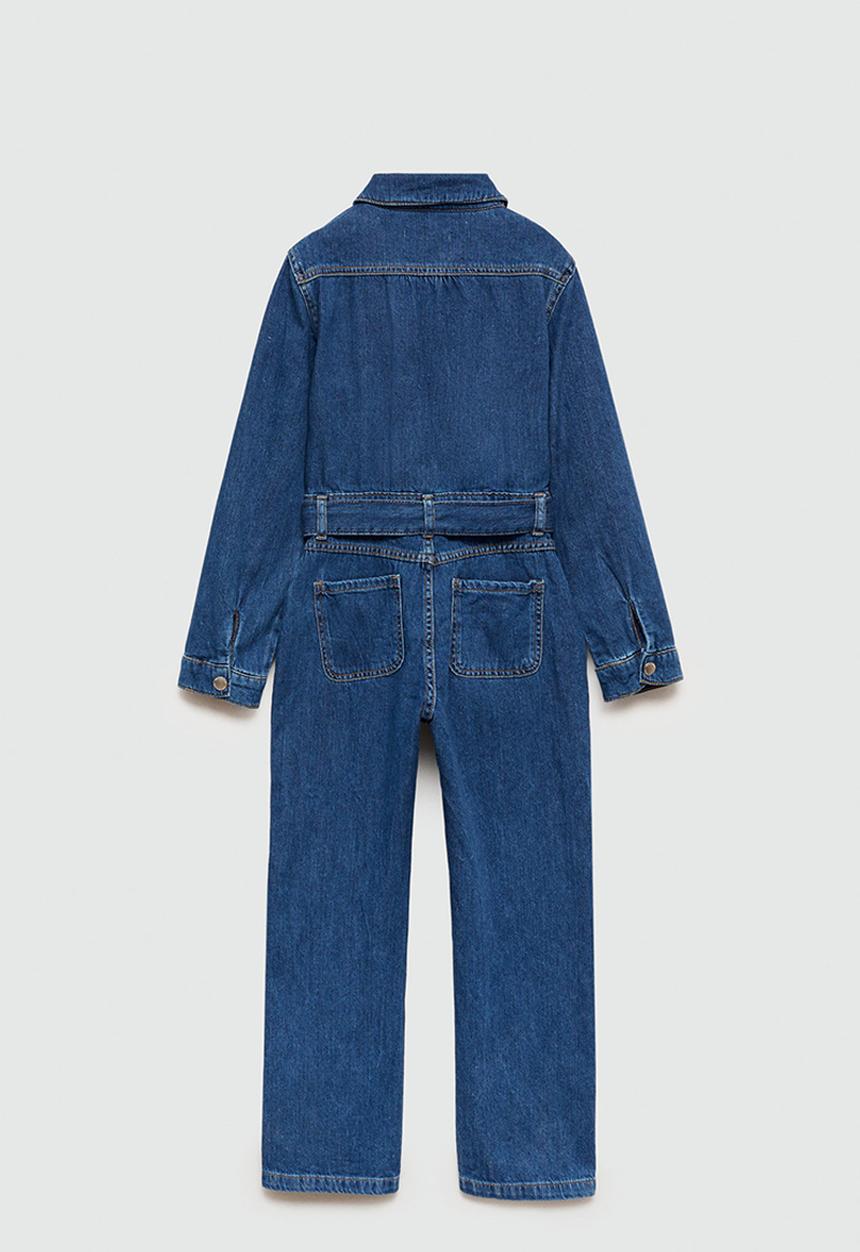 MANGO - One-piece suit worker - open blue