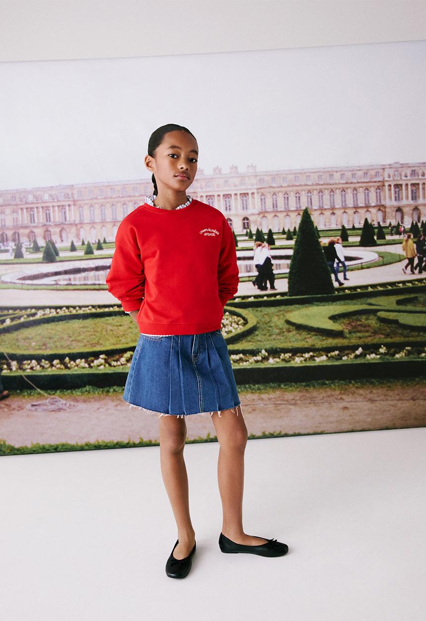 MANGO - Skirt paola - open blue