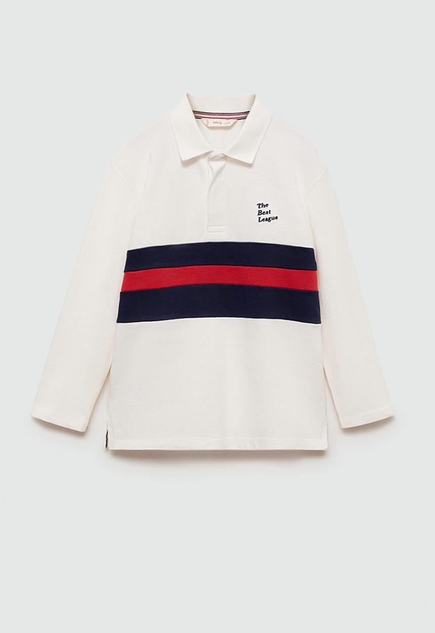 MANGO - Polo shirt central - natural