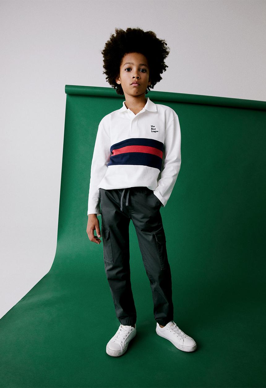 MANGO - Polo shirt central - natural