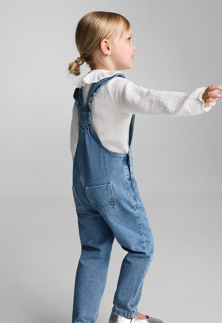 MANGO - Dungarees emille - open blue