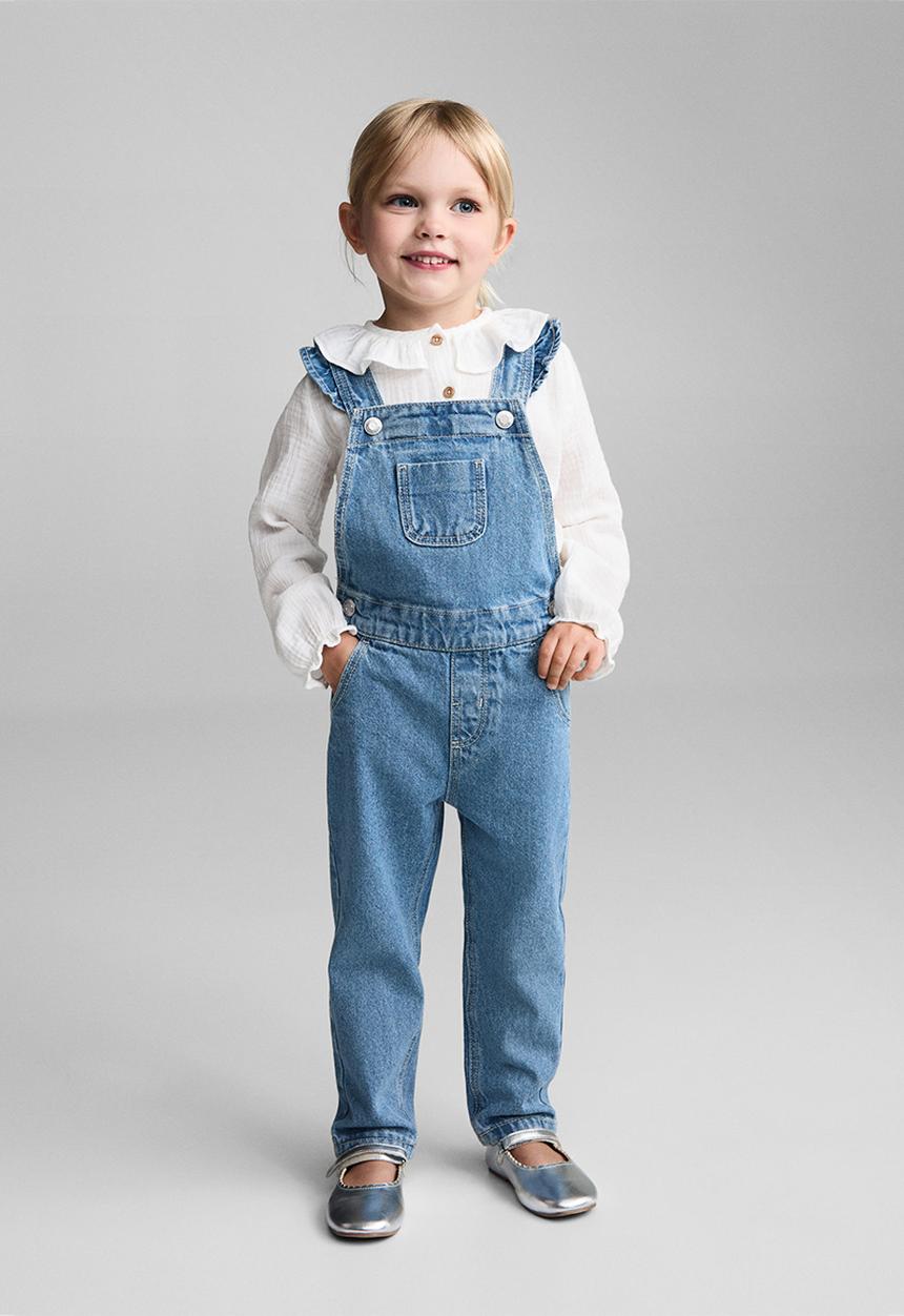 MANGO - Dungarees emille - open blue