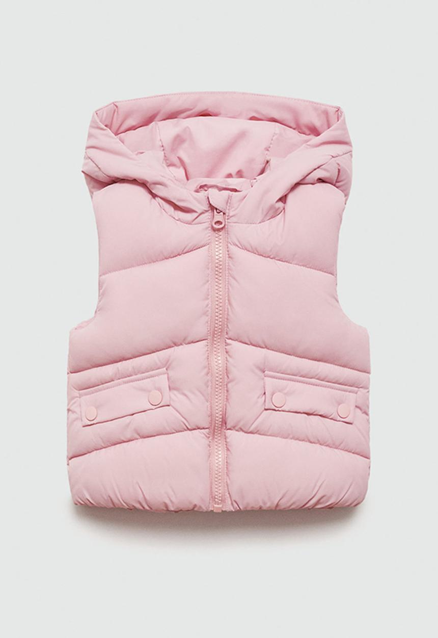 MANGO - Waistcoat roche - light/pastel pink