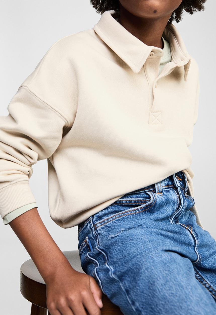 MANGO - Sweatshirt poloswt - light pastel brown
