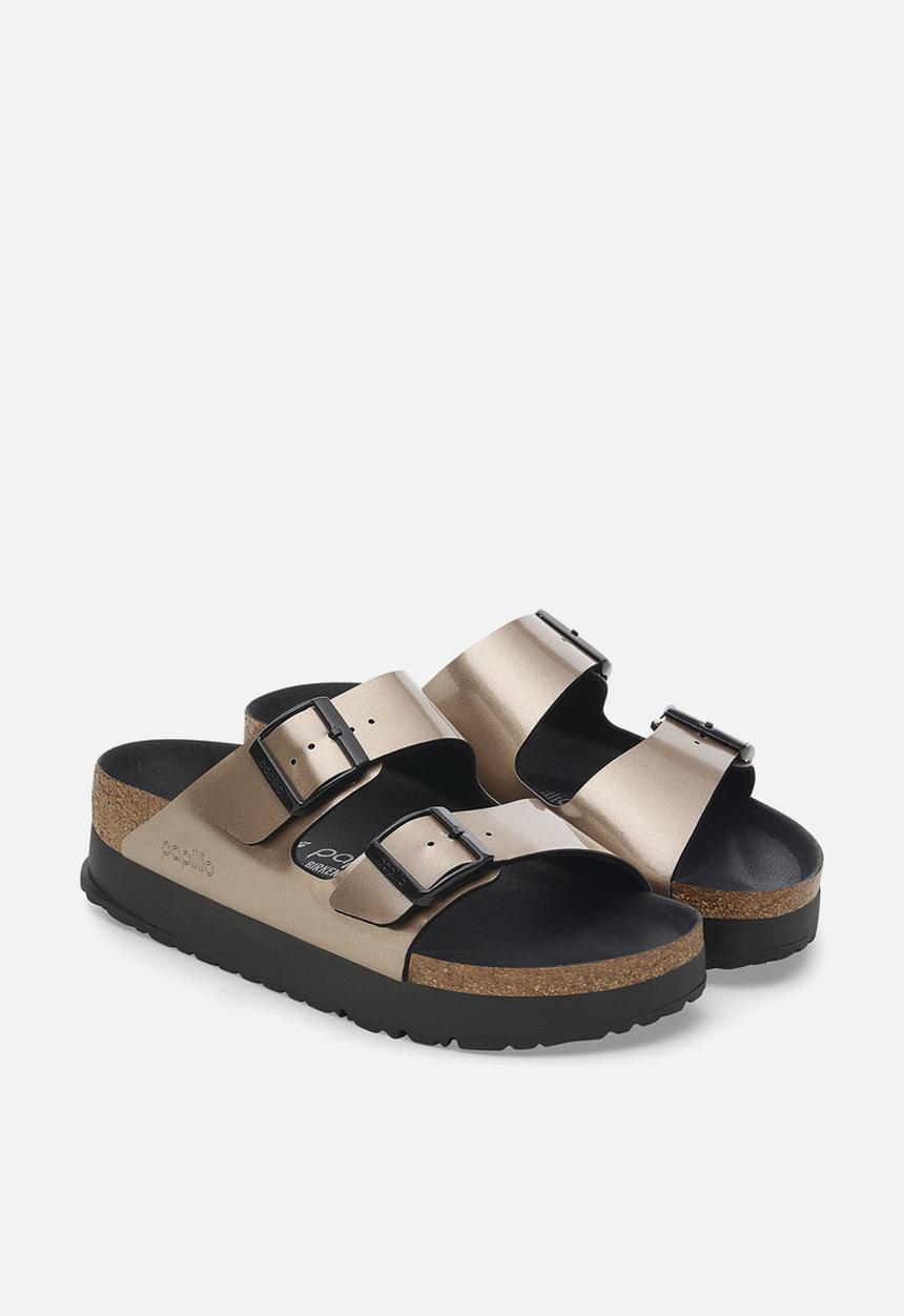 Birkenstock - Arizona platform narrow - metallic taupe