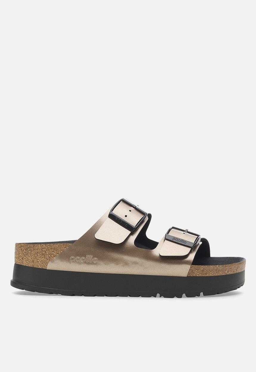 Birkenstock - Arizona platform narrow - metallic taupe