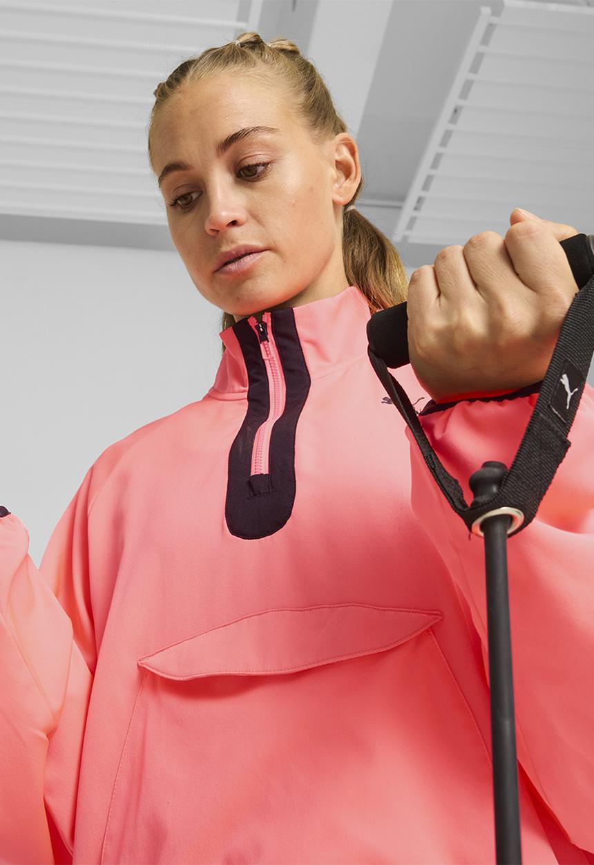 PUMA - Hypernatural Woven 1/2 Zip - Sunset Glow