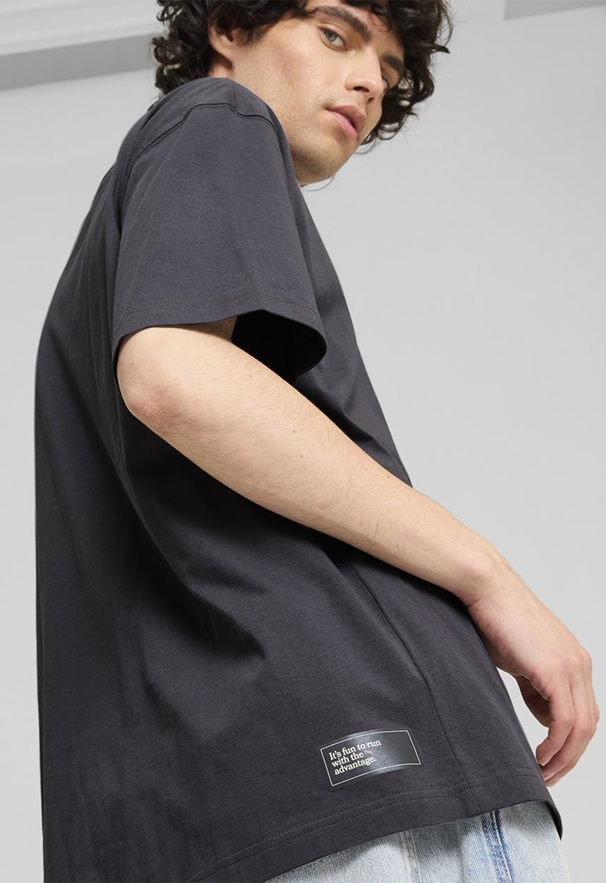 PUMA - Club de Course Graphic Tee - Galactic Grey