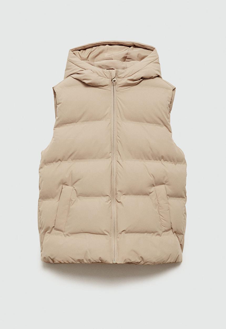 MANGO - Waistcoat manel - natural
