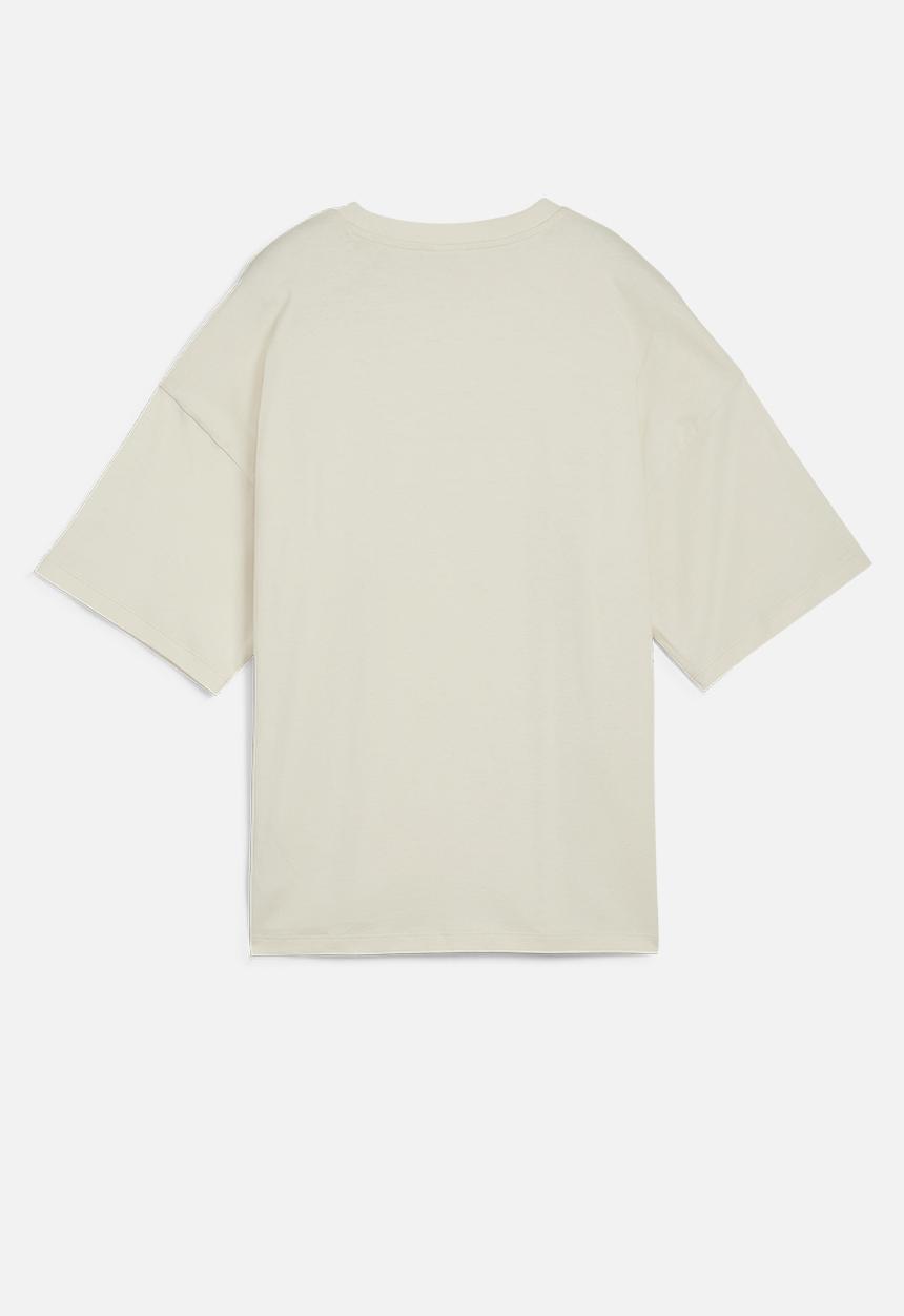 PUMA - Classics Oversized Shiny Logo Tee - Alpine Snow