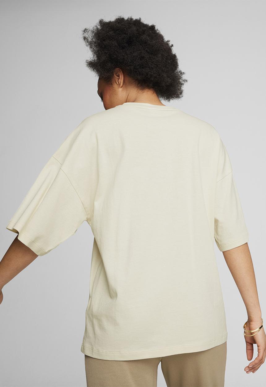 PUMA - Classics Oversized Shiny Logo Tee - Alpine Snow