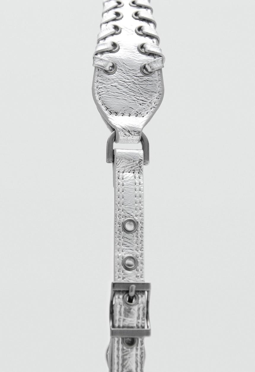 MANGO - Shoulder bag valentin - silver