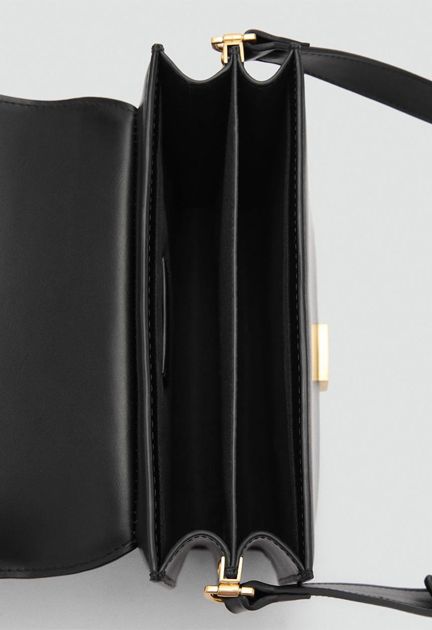 MANGO - Shoulder bag fiore - black
