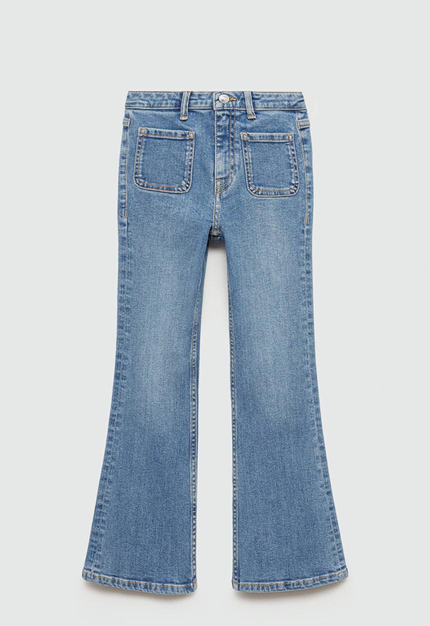 MANGO - Jeans flare7 - open blue